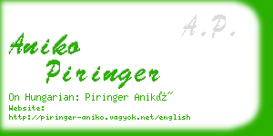 aniko piringer business card